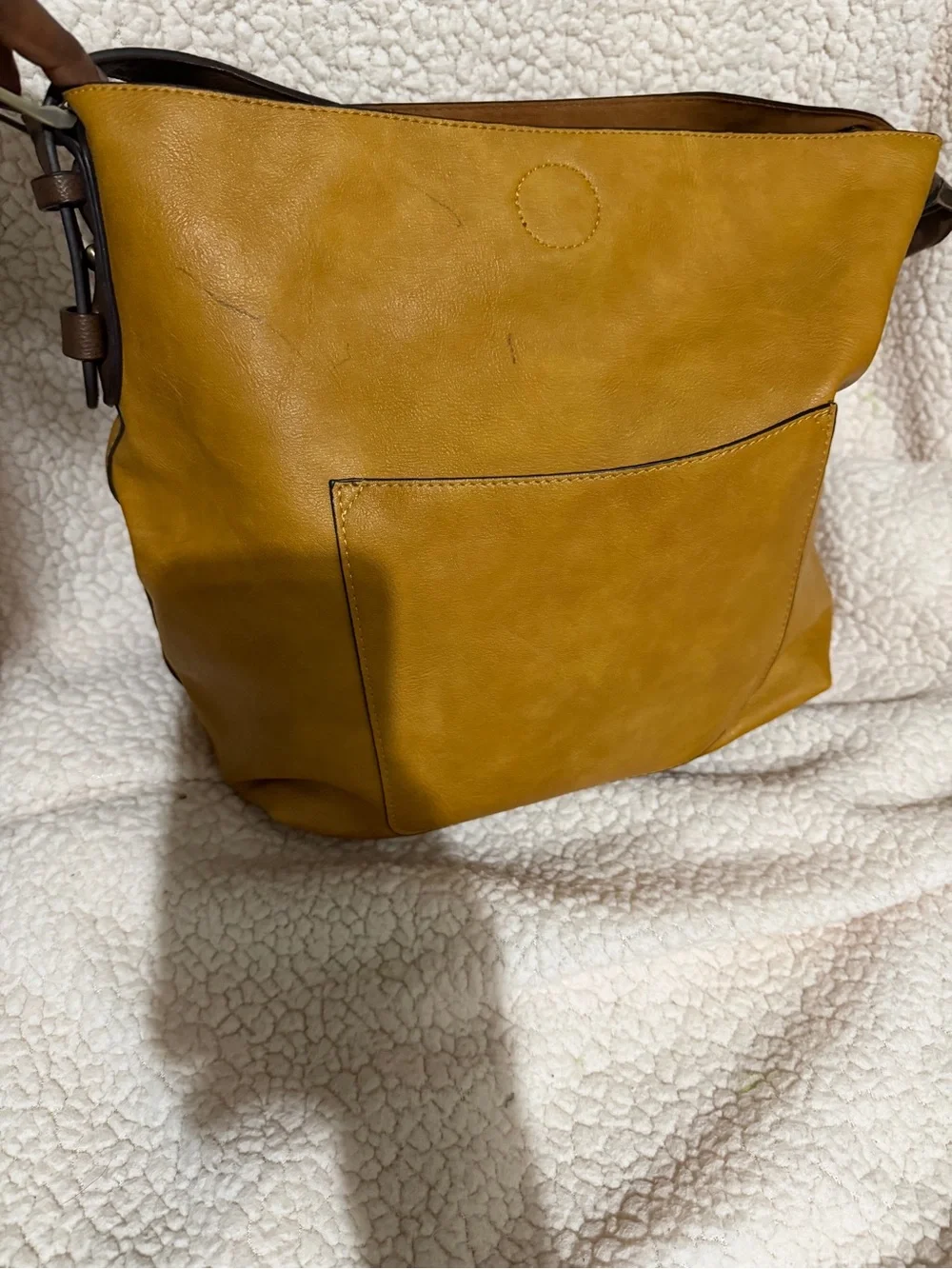 Joy Susan Tan Leather Shoulder Hobo Bag
